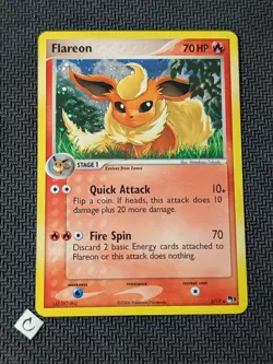 Flareon 2/17 - Pop Series 3 Holo Rare Pokemon TCG LP - Image 1
