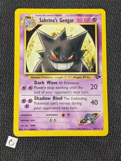 Sabrina's Gengar 29/132 - Gym Challenge Unlimited Rare Pokemon TCG NM - Image 1