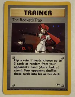 The Rocket’s Trap 19/132 -Holo Rare - Pokemon TCG - Gym Heroes - NM - Image 1