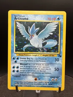 Pokemon TCG Articuno Fossil 2/62 Holo Unlimited Holo Rare - Image 1