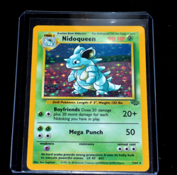 1999 AUTH. POKEMON TCG NIDOQUEEN 90hp TRUE HOLO 7/64 WOTC JUNGLE - Image 1