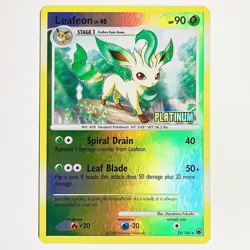 Leafeon 24/100 Reverse Holo Platinum Stamp Majestic Dawn Pokemon 2008 Nm - Image 1