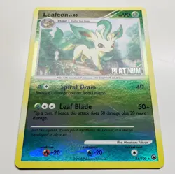 Leafeon 24/100 Reverse Holo Platinum Stamp Majestic Dawn Pokemon 2008 Nm - Image 2