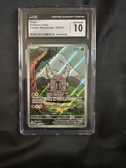 Pinsir Pokemon 2024 Twilight Masquerade 168/167 IllustrationRare CGC 10 Gem Mint - Image 1