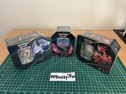 Pokemon TCG: Crown Zenith Tin Set of 3 - Galarian Articuno Zapdos Moltres SEALED - Image 1