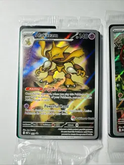 Alakazam 009 and Riolu 010 Black Star Promo Pokemon Center stamp - SEALED MINT - Image 2