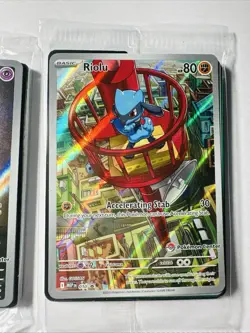 Alakazam 009 and Riolu 010 Black Star Promo Pokemon Center stamp - SEALED MINT - Image 3