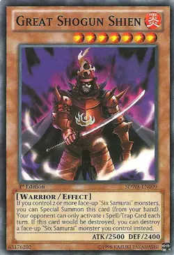 Great Shogun Shien - SDWA-EN009 - Common - 1st Edition - Lightly Played - Image 1