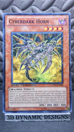 | Yugioh Cyberdark Horn DT04-EN002 Duel Terminal 4 NM- ?? | - Image 1