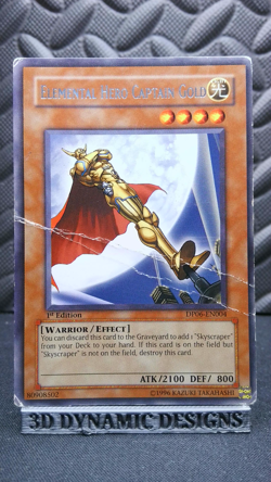 | Yugioh Elemental Hero Captain Gold DP06-EN004 1st Edition Rare HP ?? | - Image 1
