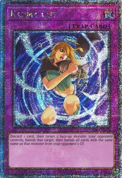 RA04-EN128 Karma Cut Quarter Century Secret Rare Card 1st Edition NM YuGiOh TCG - Image 1