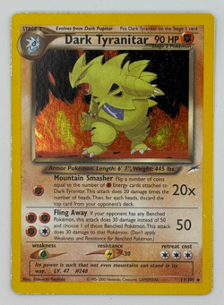 Dark Tyranitar 11/105 Holo - Neo Destiny - LP - WotC Vintage Pokemon Card - Image 1