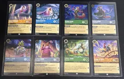 Disney Lorcana Robin Hood Theme 8 Card Lot B Robin Hood/Maid Marian/Alan-A-Dale - Image 1