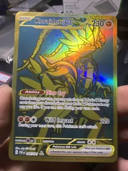 Pokemon Koraidon EX TCG Scarlet & Violet Paldean Fates Hyper Rare Card 245/091 - Image 1