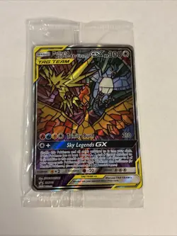 Moltres Zapdos Articuno SM210 GX SEALED Tag Team Hidden Fates Promo Card - Image 1