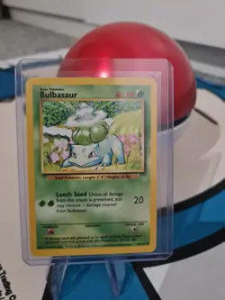 Bulbasaur 44/102 Non Holo Pokemon Card, Base Set, Rare, WOTC, 1999 - Image 1