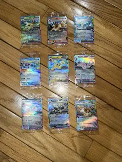 Prismatic Evolutions Surprise Box Sealed Stamped EX Promo Cards 9/9 Complete Set - Image 1
