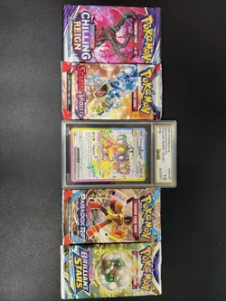 Pokemon Lot #4 Sealed Packs And A Graded Card - Image 1
