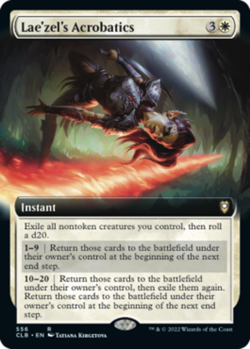 Near Mint, English - 1 x MTG Lae'zel's Acrobatics - Extended Art Commander Legen - Image 1