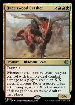 Near Mint, English - 1 x MTG Quartzwood Crasher Commander: The Lost Caverns of I - Image 1