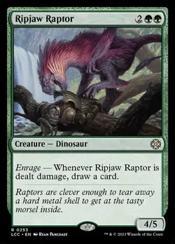 Near Mint, English - 1 x MTG Ripjaw Raptor Commander: The Lost Caverns of Ixalan - Image 1