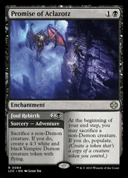Near Mint, English - 2 x MTG Promise of Aclazotz Commander: The Lost Caverns of - Image 1