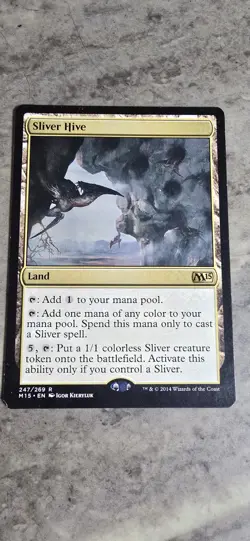Sliver Hive Core Set 2015 (M15) Regular Land Rare MTG NM - Image 1