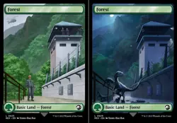 Near Mint, English - 1 x MTG Forest (0025) Double-sided Land Universes Beyond: J - Image 1
