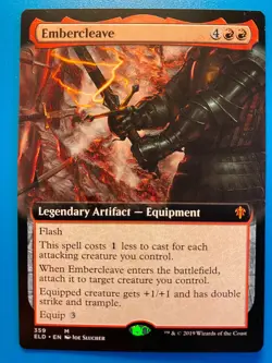MTG 1x EXTENDED ART Embercleave # 359 Throne of Eldraine Magic Gathering x1 NM - Image 1