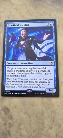 Starfield Vocalist Edge of Eternities Regular Creature Human Bard Rare MTG - Image 1