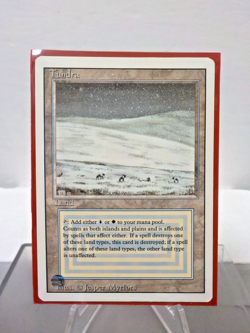 C0729 MTG Revised "Tundra Land (Light Play) (B) (Authentic)" Single & Sleeves - Image 3