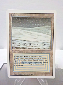 C0729 MTG Revised "Tundra Land (Light Play) (B) (Authentic)" Single & Sleeves - Image 4