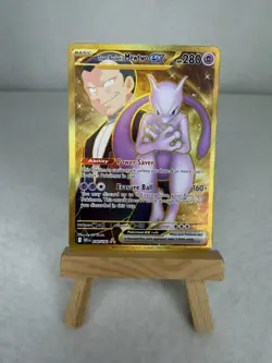 Pokemon TCG Gold Team Rockets Mewtwo 240/182 SV10 Destined Rivals NM - Image 1