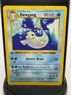 Pokemon TCG - Base Set - Dewgong #25/102 [Shadowless] (1st Edition) - Image 1