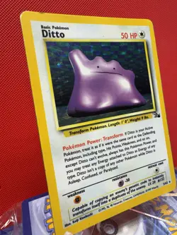 Pokemon Fossil Set Unlimited Ditto 3/62 Holo Rare HP WOTC HP+ - Image 2