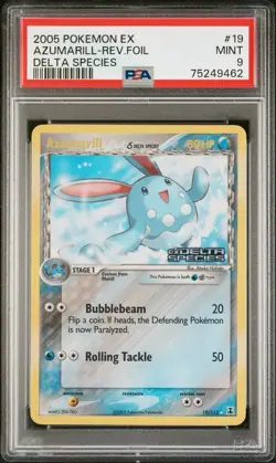 Azumarill 19/113 Reverse Holo Pokemon EX Delta Species - PSA 9 - Image 2