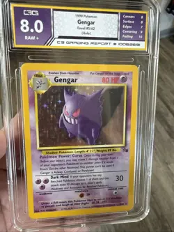 Pokemon Gengar 5/62 Fossil Unlimited Holo MP - Image 1