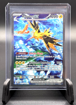 POKEMON TCG ZAPDOS ex 202/165 SCARLET & VIOLET 151 SIR HOLO NM - Image 1