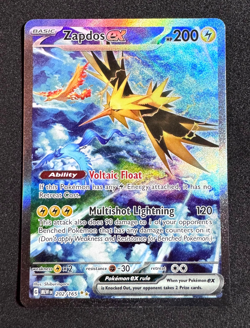 POKEMON TCG ZAPDOS ex 202/165 SCARLET & VIOLET 151 SIR HOLO NM - Image 3