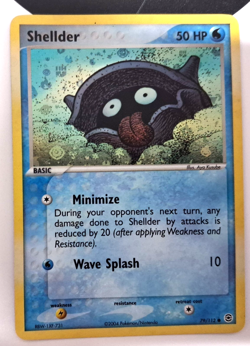POKEMON SHELLDER 79/112 FIRE RED & LEAF GREEN HOLO PACKET TO SLEEVE EXCELLENT - Image 1