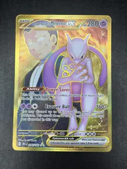 Team Rocket's Mewtwo ex 240/182 Sv10: Destined Rivals Hyper Rare Pokemon TCG NM - Image 1