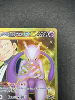 Team Rocket's Mewtwo ex 240/182 Sv10: Destined Rivals Hyper Rare Pokemon TCG NM - Image 3