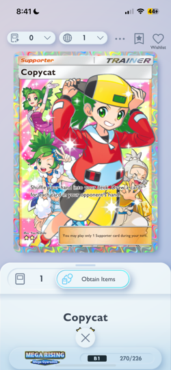 Copycat Full Art 2?, Pokemon TCG Pocket, Mega-Rising, English - Image 1