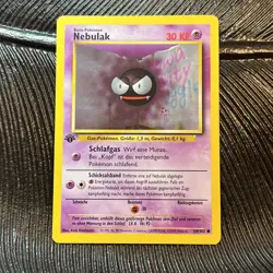 Pokemon Base Set 1st Edition German Gastly (Nebulak) 50/102 - Image 1