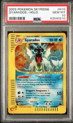 2003 POKEMON SKYRIDGE #H10 GYARADOS-HOLO PSA 10 - Image 1