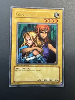 Yu-Gi-Oh Gemini Elf IOC-SE1 Ultra Rare Limited Edition LP Condition - Image 1