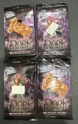 Lot of 4 Yu Yu Hakusho Ghost Files Dark Tournament Booster Trading Card Packs +2 - Image 1