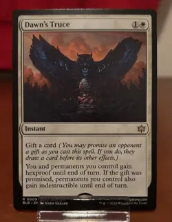 MTG Magic the Gathering Dawn's Truce Bloomburrow Rare Card Near Mint Condition - Image 1