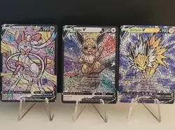 9x Lot Eeveelution Eevee CUSTOM Stained Glass Holo Van Gogh Shiny Sparkle Cards - Image 4