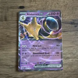 Alakazam ex 065/165 Pokemon 151 Holo Double Rare Trading Card - Image 2